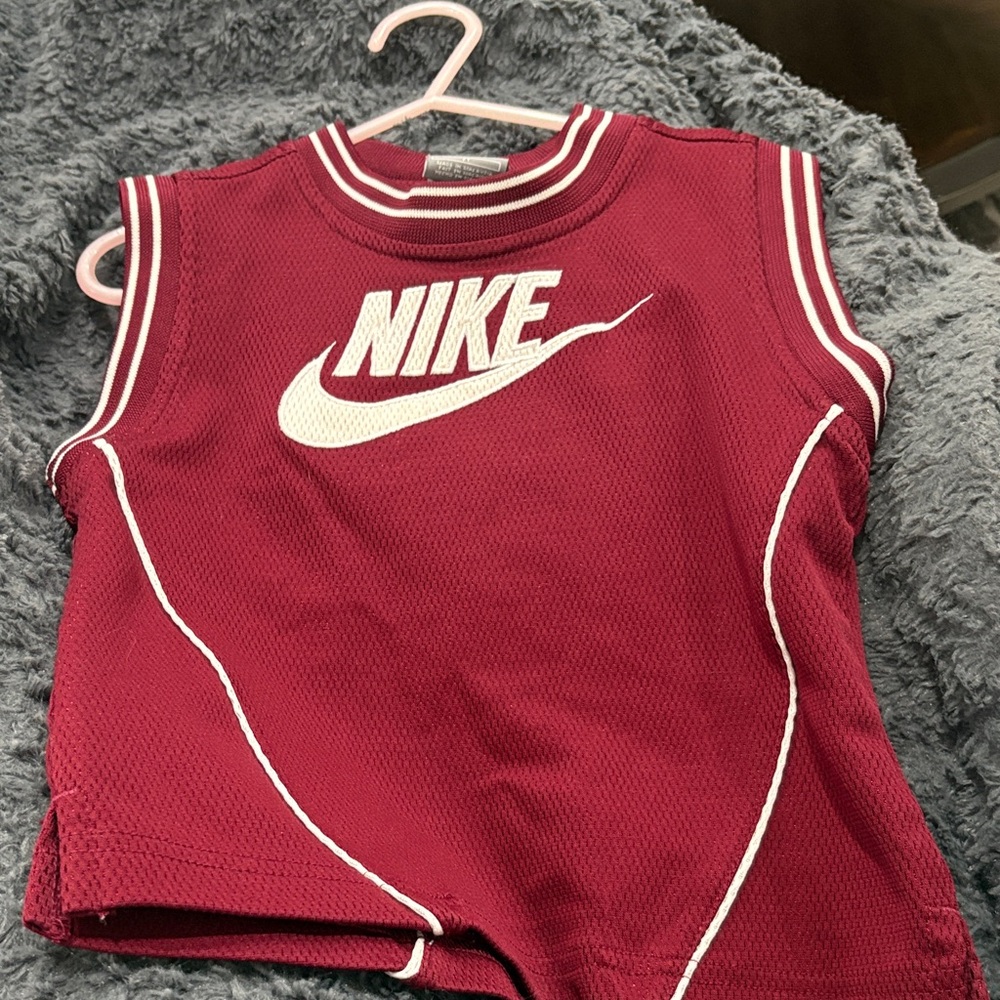 Nike Kids Burgundy Sleeveless Jersey